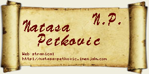 Nataša Petković vizit kartica